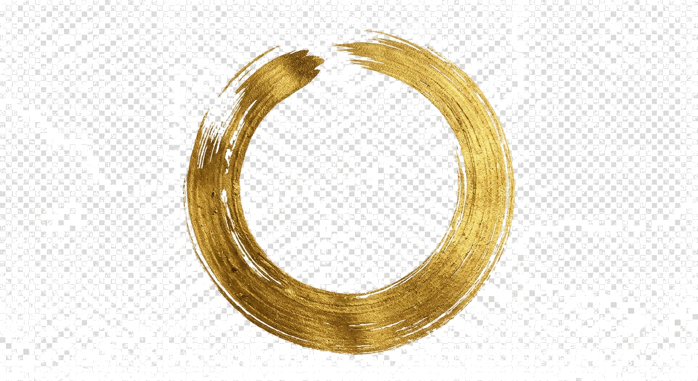 Ensō dorado — símbolo de SenseiHerb